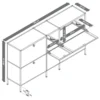 Sideboard Metall »CN3« groß mit 6 Klappenfächern, weiß