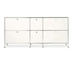 Sideboard Metall »CN3« groß mit 6 Klappenfächern, weiß