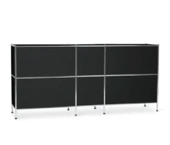 Sideboard Metall »CN3« groß mit 6 Klappenfächern, schwarz