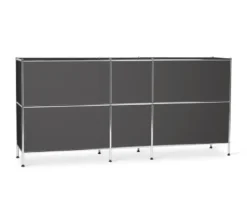 Sideboard Metall »CN3« groß mit 6 Klappenfächern, grau