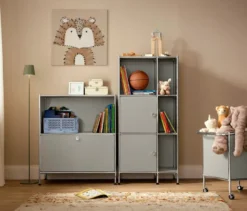 Sideboard Metall »CN3 Kids« mit Schublade, hellgrau
