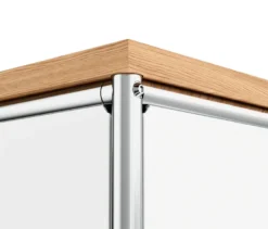 Sideboard Metall »CN3« mit Holzplatte, 1 Klappenfach und 4 Schubladen, weiß