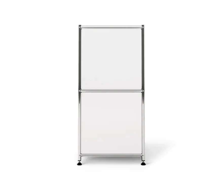 Sideboard Metall »CN3« mit 4 Klappenfächern, weiß