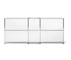 Sideboard Metall »CN3« mit 4 Klappenfächern, weiß