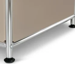 Sideboard Metall »CN3« mit 2 Klappen und Glasböden, taupe