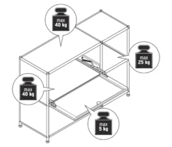 Sideboard Metall »CN3« mit 2 Klappenfächern, weiß