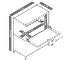 Sideboard Metall »CN3« mit 2 Klappenfächern