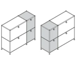 Sideboard Metall »CN3« mit 4 Klappenfächern