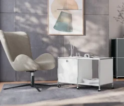 Sideboard Metall »CN3« mit 2 Klappenfächern, grau