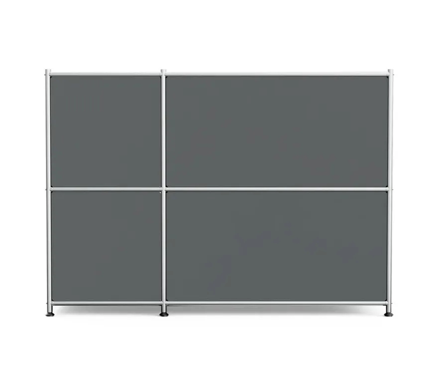 Sideboard Metall »CN3« mit 2 Klappenfächern, grau
