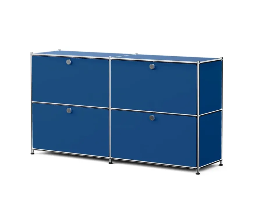 Sideboard Metall »CN3« mit 4 Klappenfächern, enzianblau