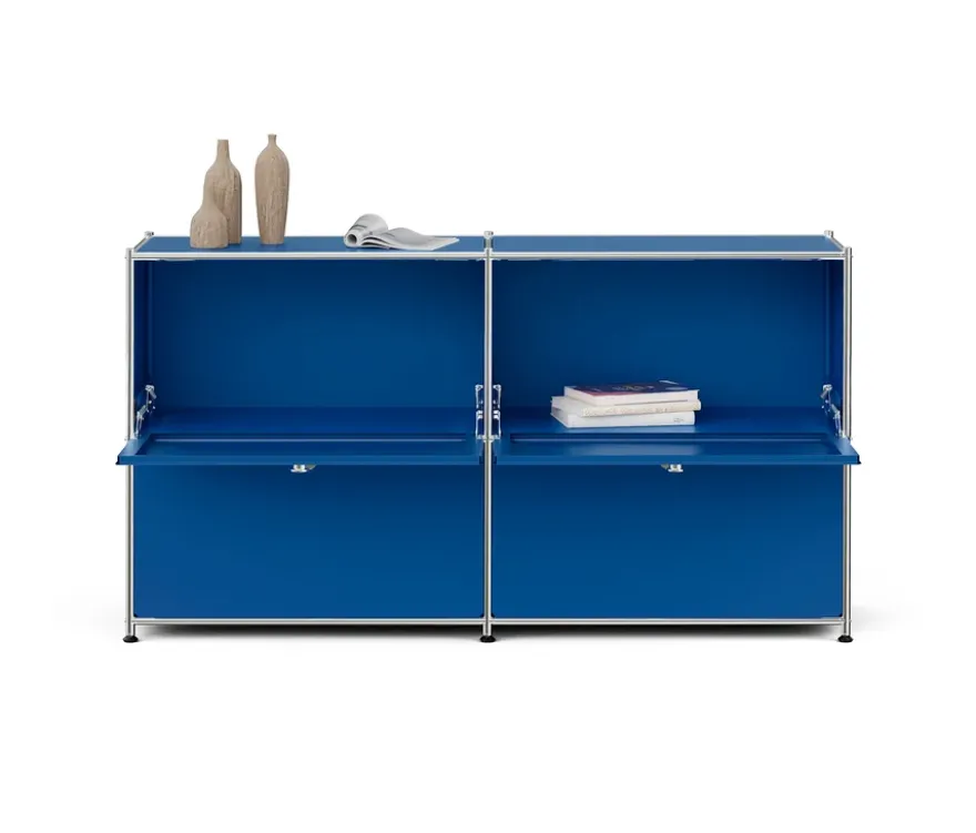 Sideboard Metall »CN3« mit 4 Klappenfächern, enzianblau