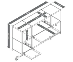 Sideboard Metall »CN3« mit 3 Klappenfächern, weiß