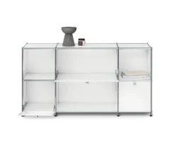 Sideboard Metall »CN3« mit 3 Klappenfächern, weiß