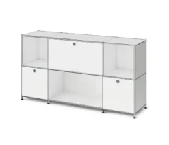 Sideboard Metall »CN3« mit 3 Klappenfächern, weiß