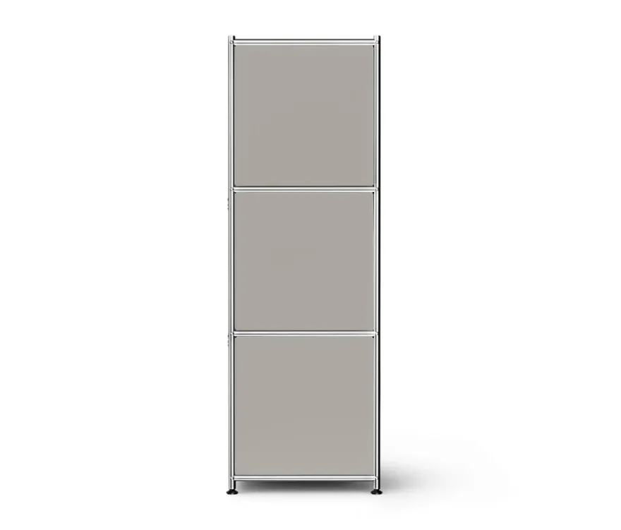 Sideboard Metall »CN3« mit 4 Klappenfächern, hellgrau