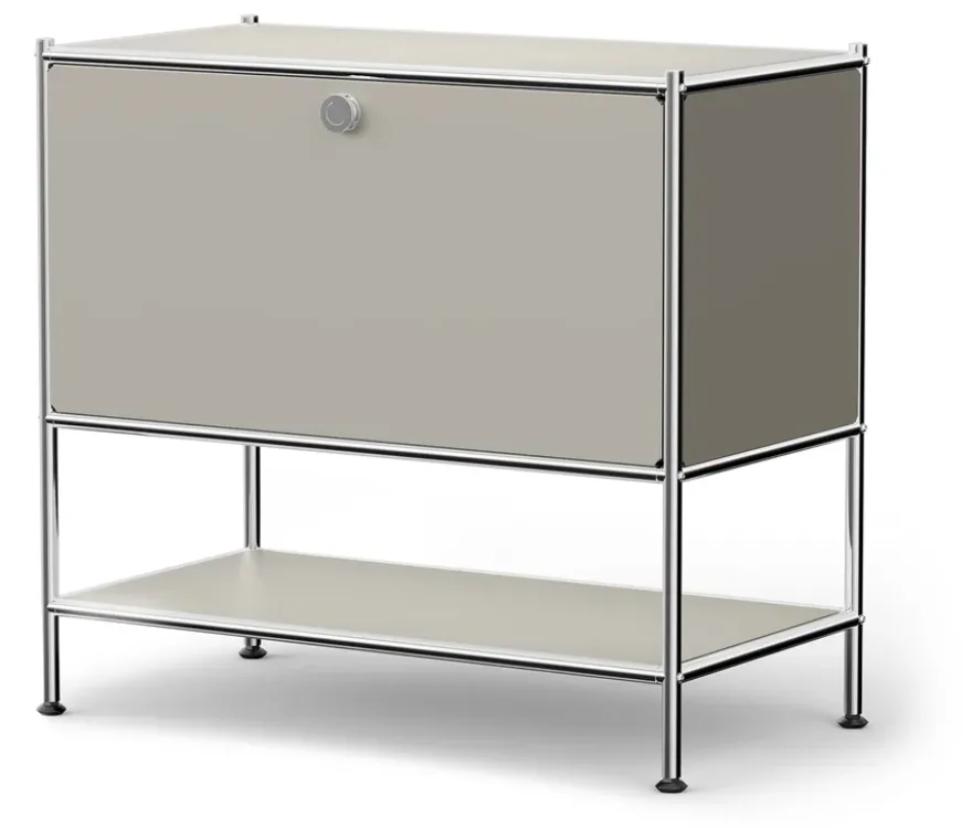 Sideboard Metall "CN3" mit 1 Klappenfach, hellgrau