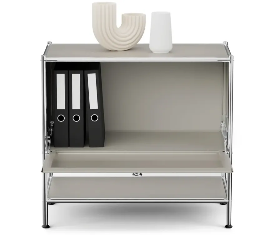 Sideboard Metall "CN3" mit 1 Klappenfach, hellgrau