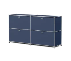 Sideboard Metall »CN3« mit 4 Klappenfächern, dunkelblau