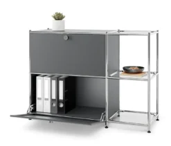 Sideboard Metall »CN3« mit 2 Klappenfächern, grau