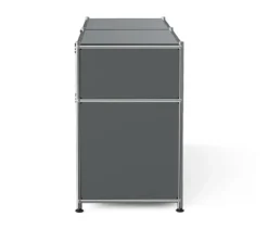 Sideboard Metall »CN3« mit 2 Klappenfächern und 2 Schubladen, grau