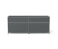 Sideboard Metall »CN3« mit 2 Klappenfächern und 2 Schubladen, grau
