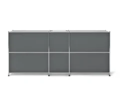 Sideboard Metall »CN3« mit 4 Klappenfächern, grau