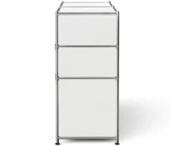 Sideboard Metall »CN3« mit 2 Klappenfächern, 2 Schubladen und 2 offenen Fächern, weiß