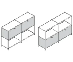 Sideboard Metall »CN3« mit 2 versetzbaren Klappenfächern