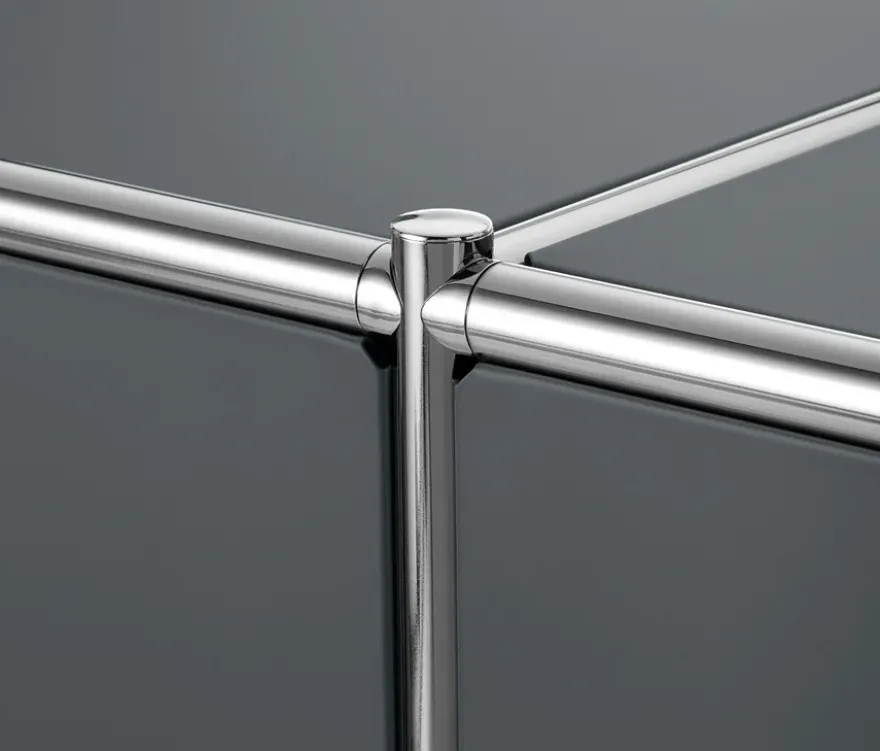 Sideboard Metall »CN3« mit versetzbaren Klappenfächern, grau
