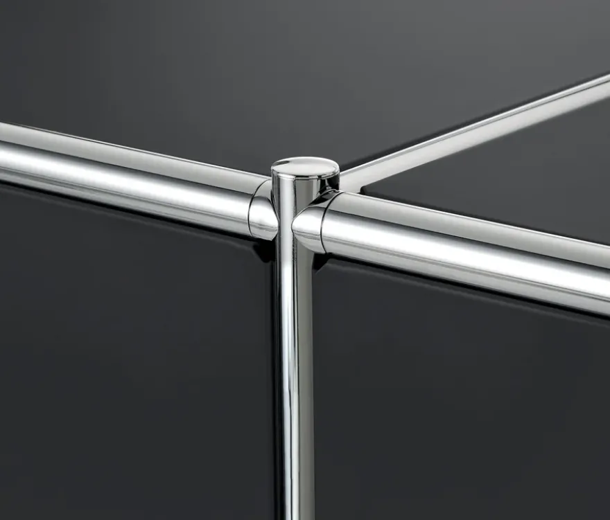 Sideboard Metall »CN3« mit versetzbaren Klappenfächern, schwarz