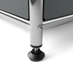 Sideboard Metall »CN3« mit 3 versetzbaren Klappenfächern, grau