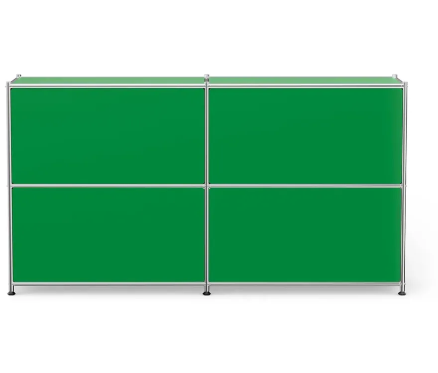Sideboard Metall »CN3« mit 2 versetzbaren Klappenfächern, grün