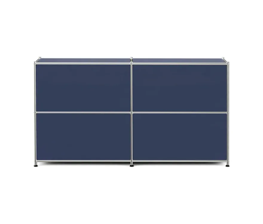 Sideboard Metall »CN3« mit 2 versetzbaren Klappenfächern, dunkelblau