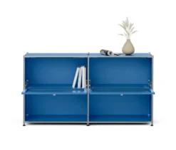 Sideboard Metall »CN3« mit 2 versetzbaren Klappenfächern, enzianblau