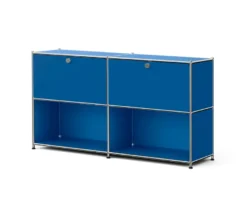 Sideboard Metall »CN3« mit 2 versetzbaren Klappenfächern, enzianblau