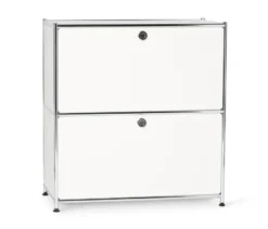 Sideboard Metall »CN3«, niedrig mit Klappenfächern, weiß
