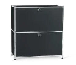 Sideboard Metall »CN3«, niedrig mit Klappenfächern, schwarz
