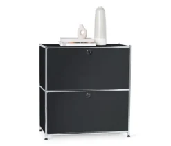 Sideboard Metall »CN3«, niedrig mit Klappenfächern, schwarz