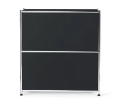 Sideboard Metall »CN3«, niedrig mit Klappenfächern, schwarz