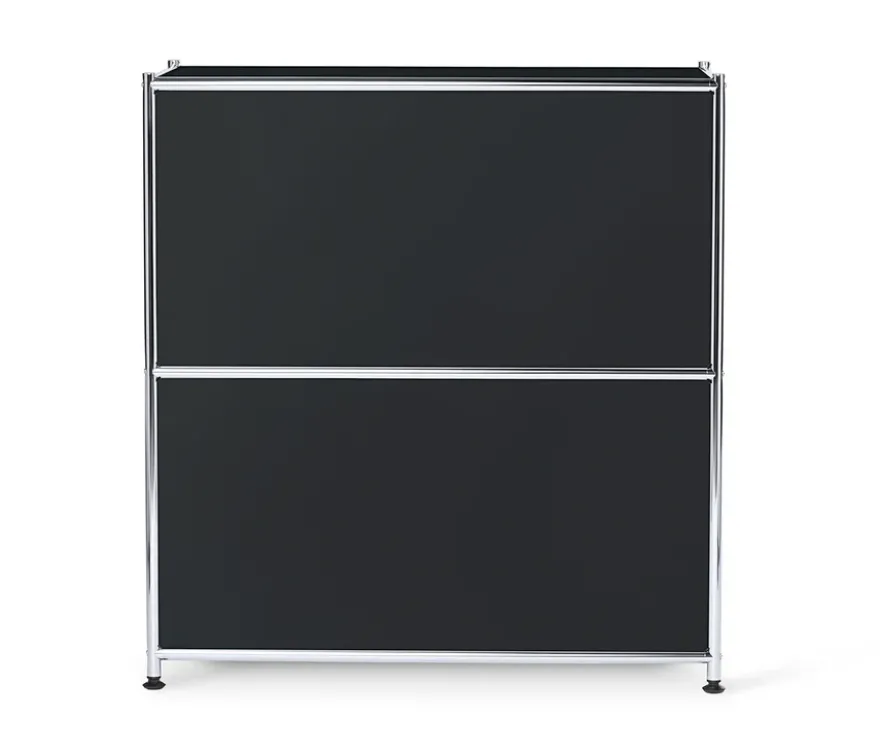 Sideboard Metall »CN3«, niedrig mit Klappenfächern, schwarz