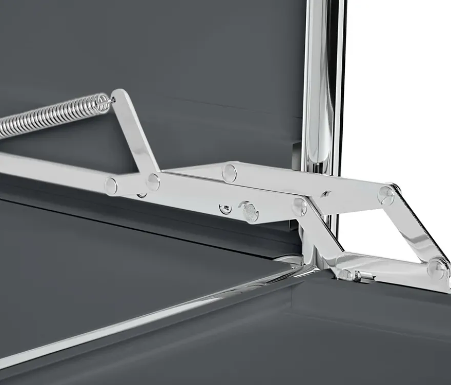 Sideboard Metall »CN3«, niedrig mit Klappenfächern, grau