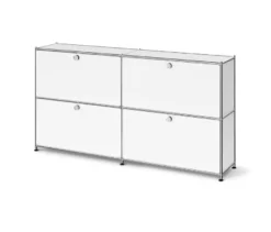 Sideboard Metall »CN3 Slim Line« mit 4 Klappfächern, weiß
