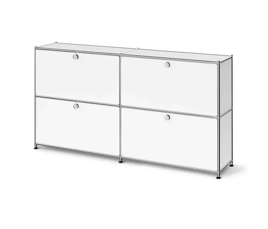 Sideboard Metall »CN3 Slim Line« mit 4 Klappfächern, weiß