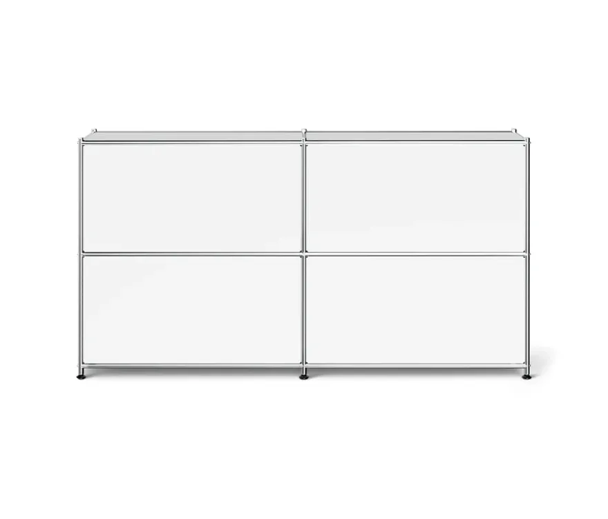 Sideboard Metall »CN3 Slim Line« mit 4 Klappfächern, weiß