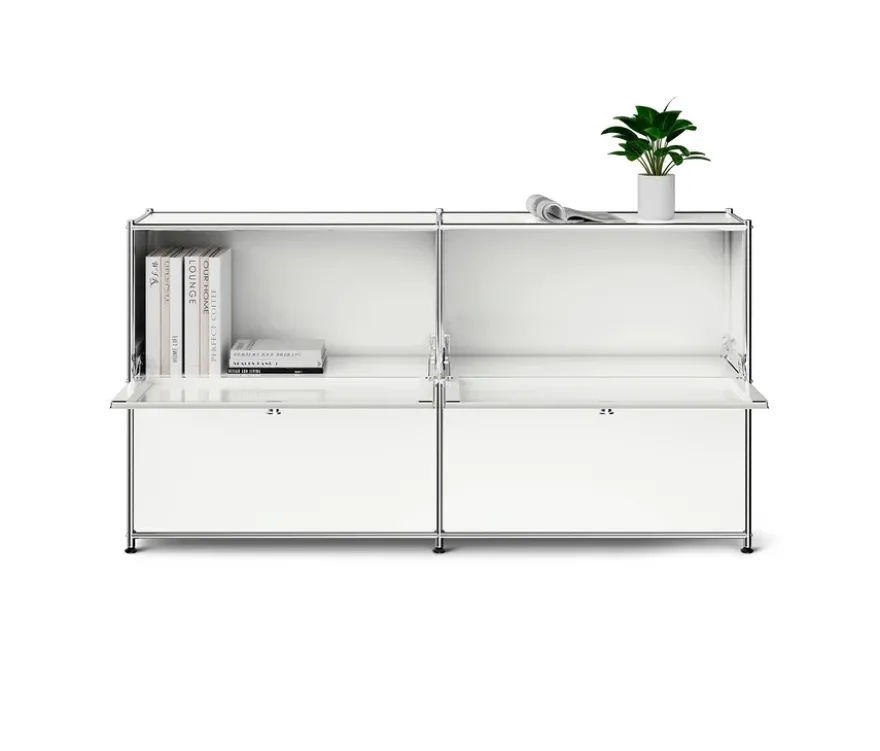 Sideboard Metall »CN3 Slim Line« mit 4 Klappfächern, weiß