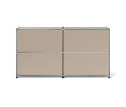 Sideboard Metall »CN3 Slim Line« mit 4 Klappfächern, taupe