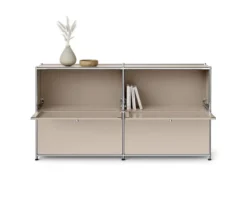 Sideboard Metall »CN3 Slim Line« mit 4 Klappfächern, taupe
