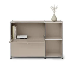 Sideboard Metall »CN3 Slim Line« mit 2 Klappfächern, taupe