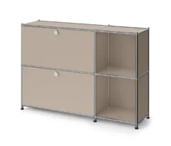 Sideboard Metall »CN3 Slim Line« mit 2 Klappfächern, taupe